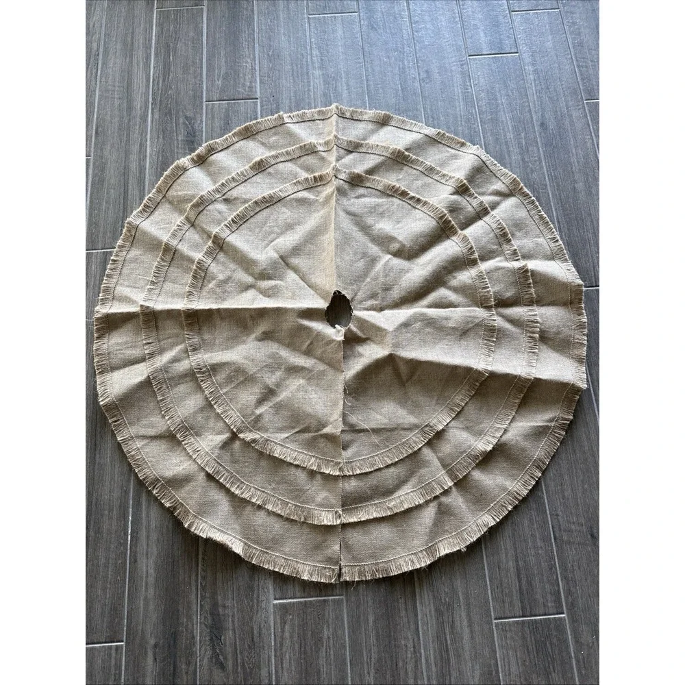 Ivenf Christmas Tree Skirt, 24 inches‎ Small Plain Burlap Tree Skirt